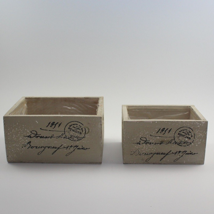 Green flowerpots, set of 2