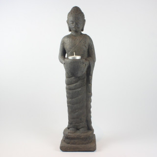 Stående budda i sten